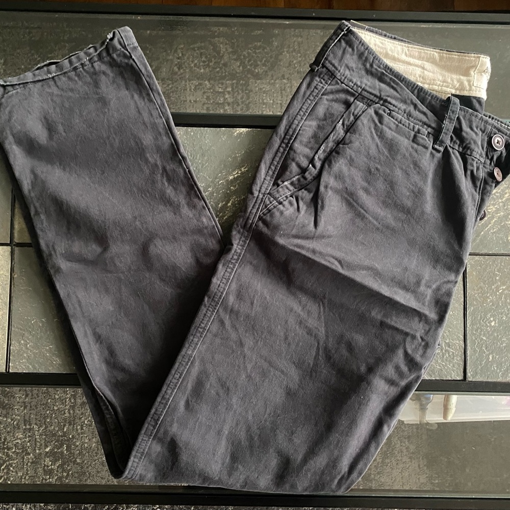 Aberocrombie & Fitch New Dark Gray Casual Pants NWT 32x34 Slim Straight Cotton